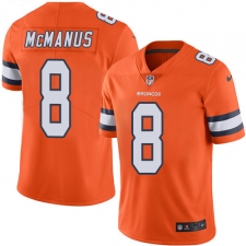 Youth Nike Denver Broncos #8 Brandon McManus Limited Orange Rush Vapor Untouchable NFL Jersey