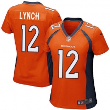 Women's Nike Denver Broncos #12 Paxton Lynch Game Orange Team Color NFL Jersey