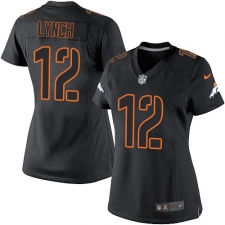 Women's Nike Denver Broncos #12 Paxton Lynch Limited Black Impact NFL Jersey
