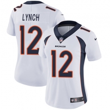 Women's Nike Denver Broncos #12 Paxton Lynch White Vapor Untouchable Limited Player NFL Jersey