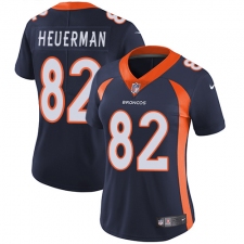 Women's Nike Denver Broncos #82 Jeff Heuerman Elite Navy Blue Alternate NFL Jersey