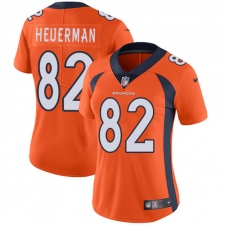 Women's Nike Denver Broncos #82 Jeff Heuerman Elite Orange Team Color NFL Jersey