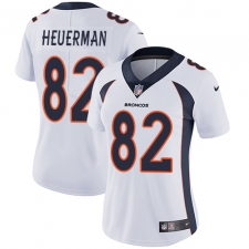 Women's Nike Denver Broncos #82 Jeff Heuerman Elite White NFL Jersey