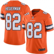 Youth Nike Denver Broncos #82 Jeff Heuerman Limited Orange Rush Vapor Untouchable NFL Jersey