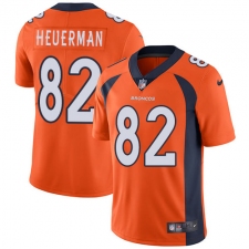 Youth Nike Denver Broncos #82 Jeff Heuerman Orange Team Color Vapor Untouchable Limited Player NFL Jersey