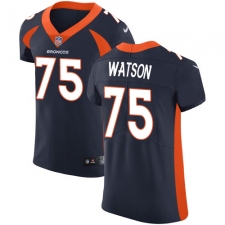 Men's Nike Denver Broncos #75 Menelik Watson Navy Blue Alternate Vapor Untouchable Elite Player NFL Jersey