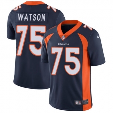 Men's Nike Denver Broncos #75 Menelik Watson Navy Blue Alternate Vapor Untouchable Limited Player NFL Jersey