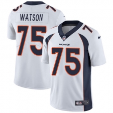 Men's Nike Denver Broncos #75 Menelik Watson White Vapor Untouchable Limited Player NFL Jersey