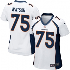 Women's Nike Denver Broncos #75 Menelik Watson Game White NFL Jersey