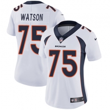 Women's Nike Denver Broncos #75 Menelik Watson White Vapor Untouchable Limited Player NFL Jersey