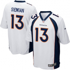 Men's Nike Denver Broncos #13 Trevor Siemian Game White NFL Jersey