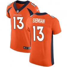 Men's Nike Denver Broncos #13 Trevor Siemian Orange Team Color Vapor Untouchable Elite Player NFL Jersey