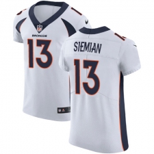 Men's Nike Denver Broncos #13 Trevor Siemian White Vapor Untouchable Elite Player NFL Jersey