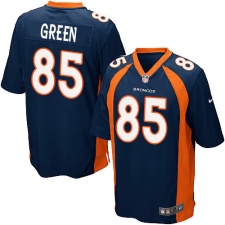 Men's Nike Denver Broncos #85 Virgil Green Game Navy Blue Alternate NFL Jersey