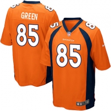 Men's Nike Denver Broncos #85 Virgil Green Game Orange Team Color NFL Jersey