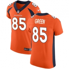 Men's Nike Denver Broncos #85 Virgil Green Orange Team Color Vapor Untouchable Elite Player NFL Jersey