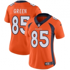 Women's Nike Denver Broncos #85 Virgil Green Elite Orange Team Color NFL Jersey