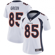 Women's Nike Denver Broncos #85 Virgil Green Elite White NFL Jersey