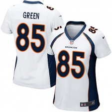 Women's Nike Denver Broncos #85 Virgil Green Game White NFL Jersey