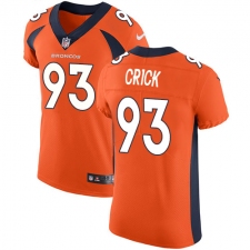 Men's Nike Denver Broncos #93 Jared Crick Orange Team Color Vapor Untouchable Elite Player NFL Jersey