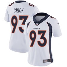 Women's Nike Denver Broncos #93 Jared Crick White Vapor Untouchable Limited Player NFL Jersey