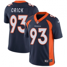 Youth Nike Denver Broncos #93 Jared Crick Navy Blue Alternate Vapor Untouchable Limited Player NFL Jersey