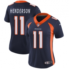 Women's Nike Denver Broncos #11 Carlos Henderson Elite Navy Blue Alternate NFL Jersey
