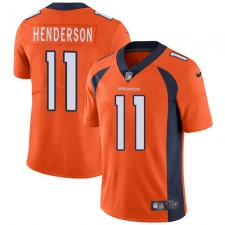 Youth Nike Denver Broncos #11 Carlos Henderson Elite Orange Team Color NFL Jersey