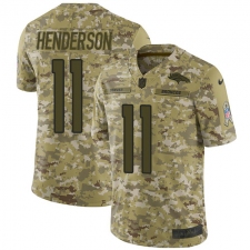 Youth Nike Denver Broncos #11 Carlos Henderson Limited Camo 2018 Salute to Service NFL Jersey