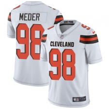 Youth Nike Cleveland Browns #98 Jamie Meder Elite White NFL Jersey