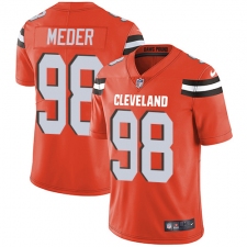 Youth Nike Cleveland Browns #98 Jamie Meder Orange Alternate Vapor Untouchable Limited Player NFL Jersey