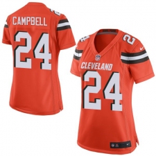 Women's Nike Cleveland Browns #24 Ibraheim Campbell Game Orange Alternate NFL Jersey