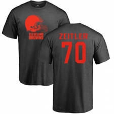 NFL Nike Cleveland Browns #70 Kevin Zeitler Ash One Color T-Shirt