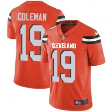 Men's Nike Cleveland Browns #19 Corey Coleman Orange Alternate Vapor Untouchable Limited Player NFL Jersey
