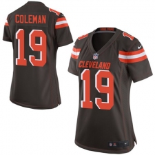 Women's Nike Cleveland Browns #19 Corey Coleman Game Brown Team Color NFL Jersey