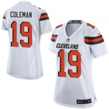 Women's Nike Cleveland Browns #19 Corey Coleman Game White NFL Jersey