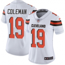 Women's Nike Cleveland Browns #19 Corey Coleman White Vapor Untouchable Limited Player NFL Jersey