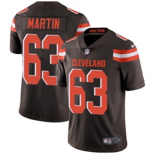 Men's Nike Cleveland Browns #63 Marcus Martin Brown Team Color Vapor Untouchable Limited Player NFL Jersey