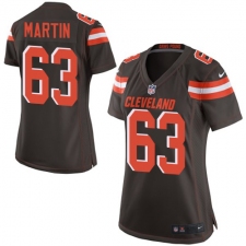 Women's Nike Cleveland Browns #63 Marcus Martin Game Brown Team Color NFL Jersey