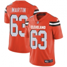 Youth Nike Cleveland Browns #63 Marcus Martin Orange Alternate Vapor Untouchable Limited Player NFL Jersey