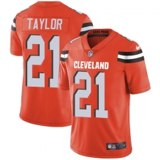 Men's Nike Cleveland Browns #21 Jamar Taylor Orange Alternate Vapor Untouchable Limited Player NFL Jersey