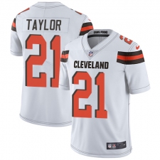 Men's Nike Cleveland Browns #21 Jamar Taylor White Vapor Untouchable Limited Player NFL Jersey