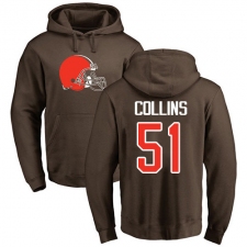 NFL Nike Cleveland Browns #51 Jamie Collins Brown Name & Number Logo Pullover Hoodie