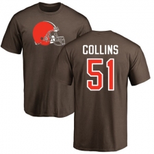 NFL Nike Cleveland Browns #51 Jamie Collins Brown Name & Number Logo T-Shirt