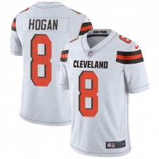 Men's Nike Cleveland Browns #8 Kevin Hogan White Vapor Untouchable Limited Player NFL Jersey