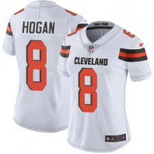 Women's Nike Cleveland Browns #8 Kevin Hogan White Vapor Untouchable Limited Player NFL Jersey