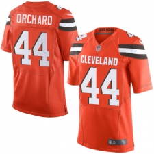 Men's Nike Cleveland Browns #44 Nate Orchard Elite Orange Alternate NFL Jersey