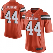 Men's Nike Cleveland Browns #44 Nate Orchard Game Orange Alternate NFL Jersey