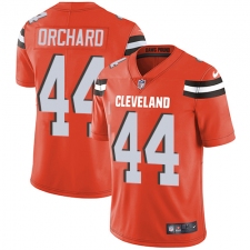 Men's Nike Cleveland Browns #44 Nate Orchard Orange Alternate Vapor Untouchable Limited Player NFL Jersey
