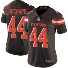 Women's Nike Cleveland Browns #44 Nate Orchard Elite Brown Team Color NFL Jersey